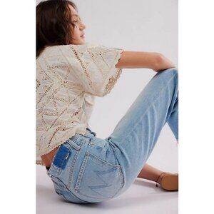 💕MOTHER SUPERIOR💕 The Rambler Zip Ankle Fray Jeans ~ I'm With the Band 29 NWT